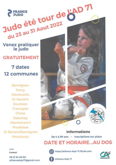 Judo été tour de l'AD 71 - Mardi 30 août Pouilloux